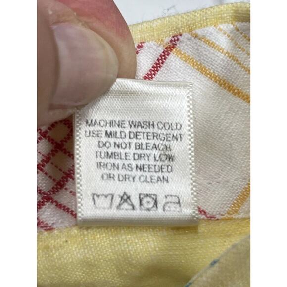 Mine 100% Linen Yellow Collared Long Sleeve Button Up Shirt Men's Sz XL Coastal - Picture 8 of 11